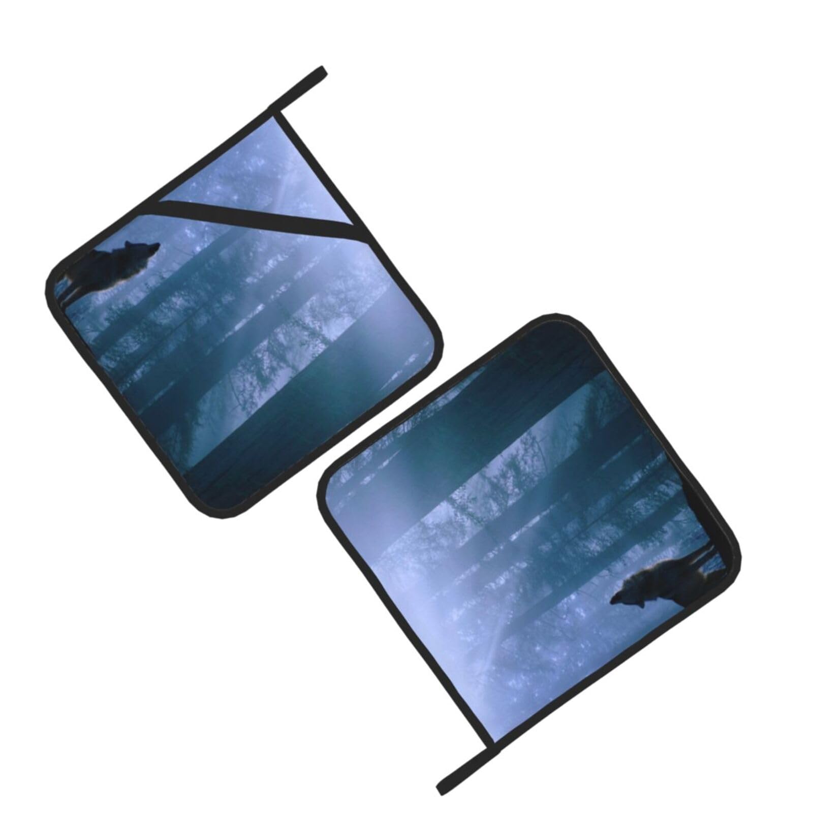The Wolf is Roaring Printed Oven Pot Holders Set of 2 Pcs Heat Resistant Kitchen Microwave Potholders for Cooking Baking Grilling