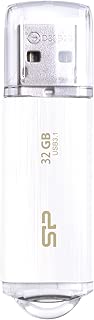 シリコンパワー USBメモリ 32GB USB3.1 & USB3.0 ヘアライン仕上げ 永久保証 Blaze B02 ホワイト SP032GBUF3B02V1WJB