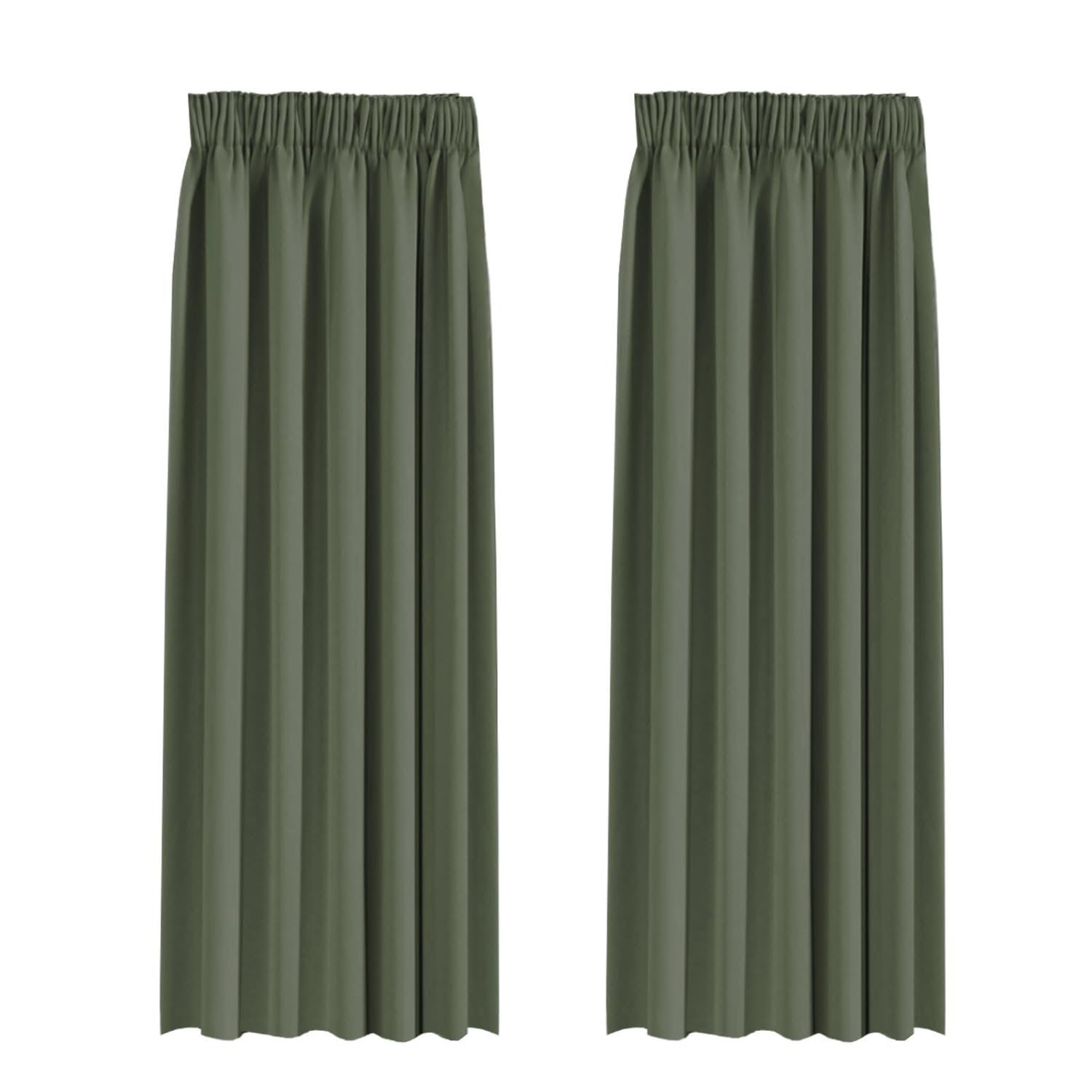 BellaHills Blackout Curtains Pencil Pleat Bedroom Curtain Panel for Privacy Protected Thermal Insulated Window Treatment for Living Room 2 Panels