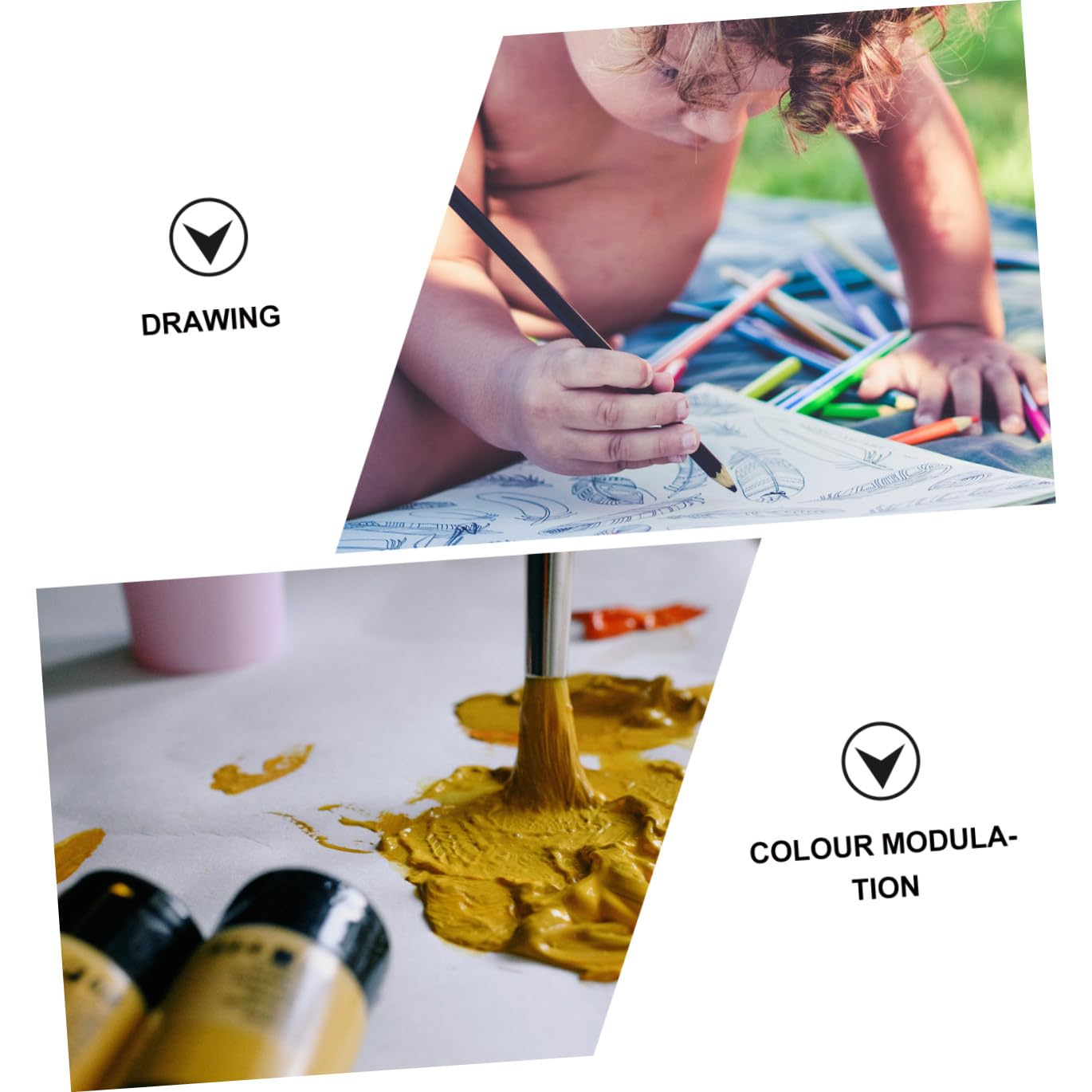 CALLARON Palette pour Faible Absorption d'eau Facile à Nettoyer et Céramique à Cinq Couches avec Couvercle Peinture Aquarelle et Peinture à l'huile