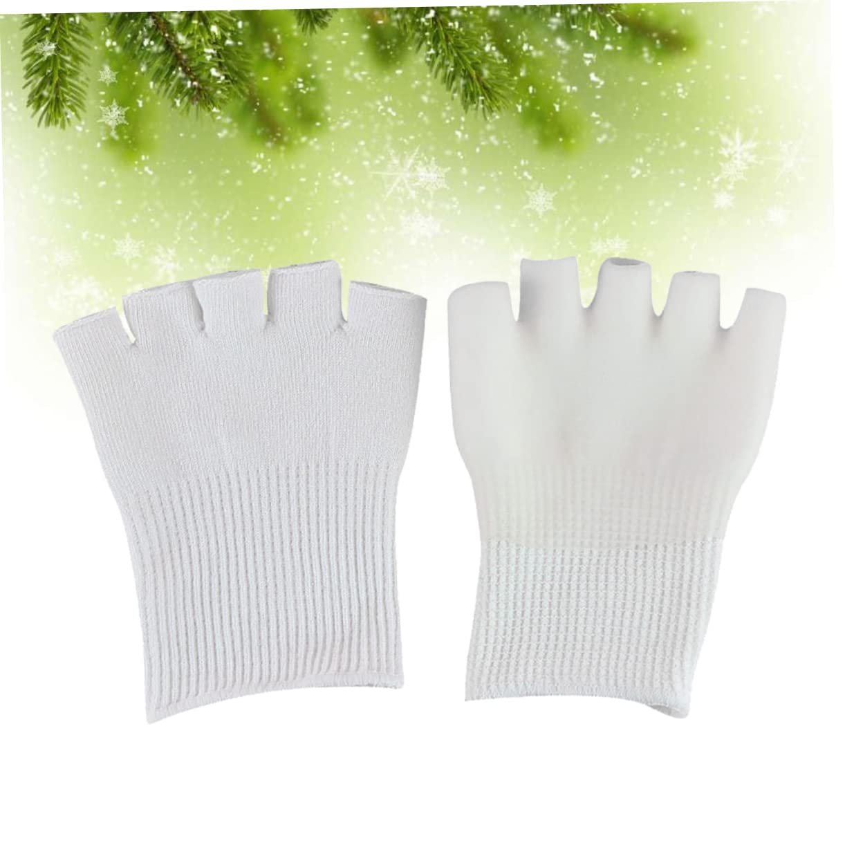 HONMEET 1 Pair Gel Socks Open Toe Socks Heel Sleeves for Cracked Heels Big Toe Separators Foot Moisturizing Socks Dry Cracked Heels Socks Five Finger Socks Gel Toe Socks White