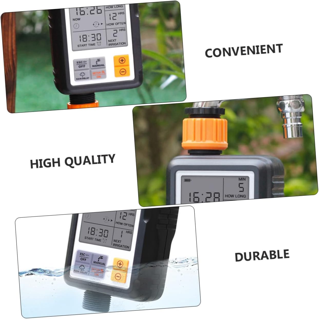 Automatic Watering Timer for Gardens and Balconies Smart Irrigation Controller HD Display 1 Set Watering System Battery Operated