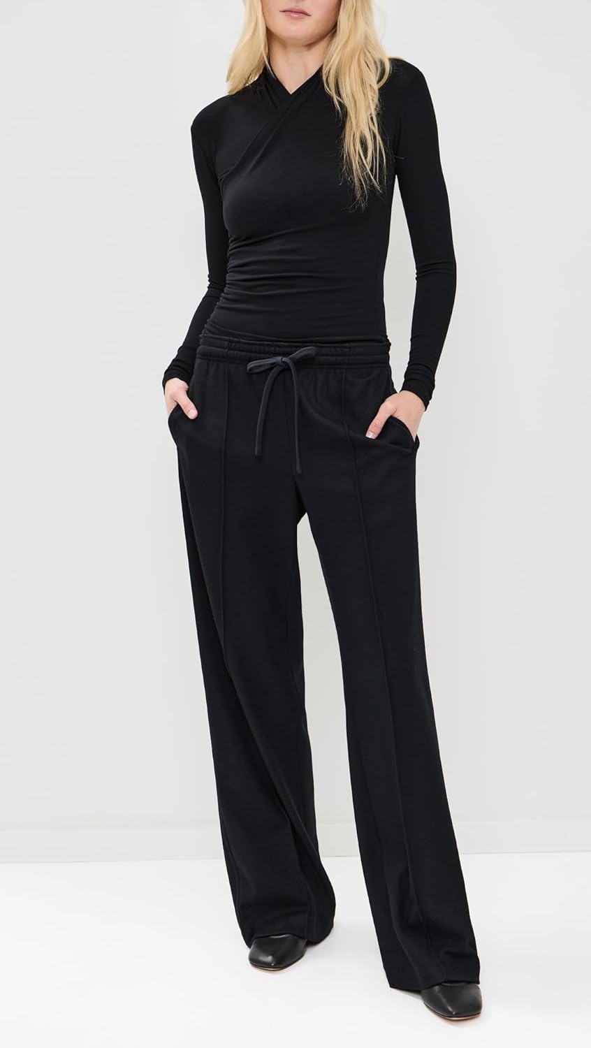 Vince Women's Mid Rise Drawstring Pull On Pants - Image 5