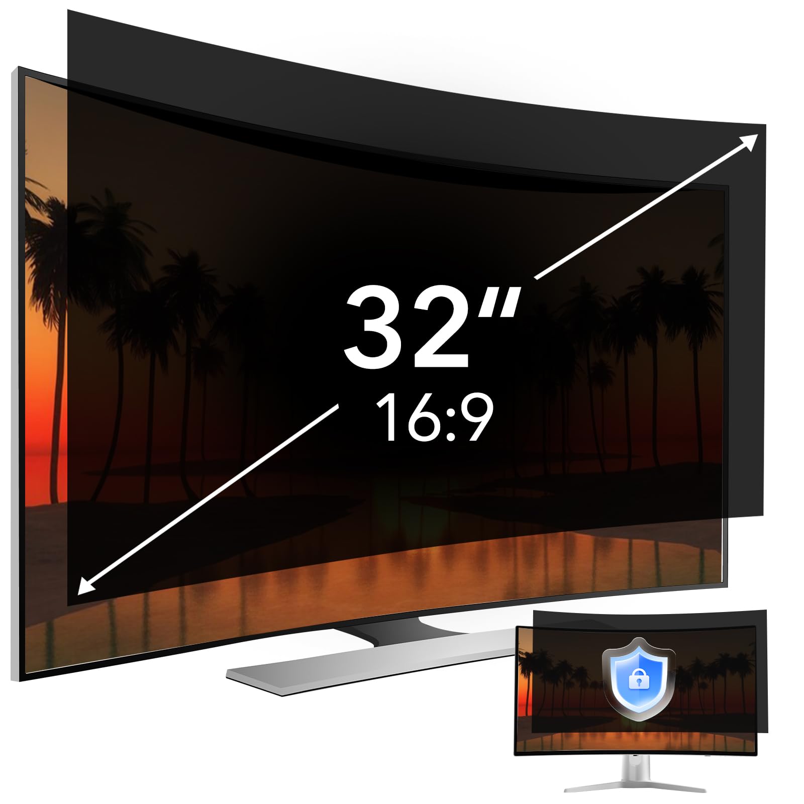 QOYZINE 32 Inch Privacy Screen