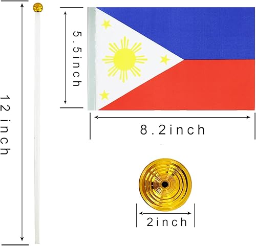 Miniatura 106 de WXTWK Paquete de 12 banderas argentinas de escritorio con base de soporte, decoración de celebración para eventos y eventos