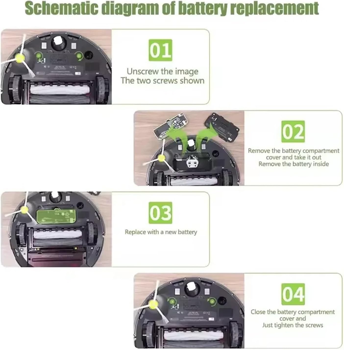 Compatible With Roomba 14.4V Robot Vacuum Battery, 600 700 800 900 Series, 670 775 891,Clean The Parts(3500mAh)