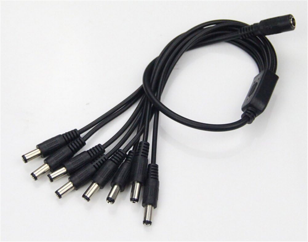 DC power supply splitter 1 to 8 way cable for CCTV security cameras