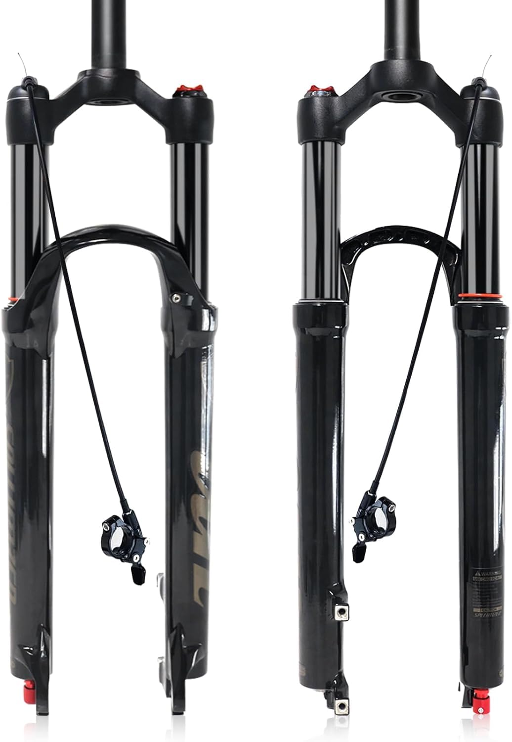 MTB Forcella 26 27.5 29 Pollici MTB Forcella Ammortizzata Corsa 120mm, 1-1/8 Tubo Dritto/Tubo Conico Forcelle Mountain Bike (Blocco Remoto Diritto, 29 Pollici)