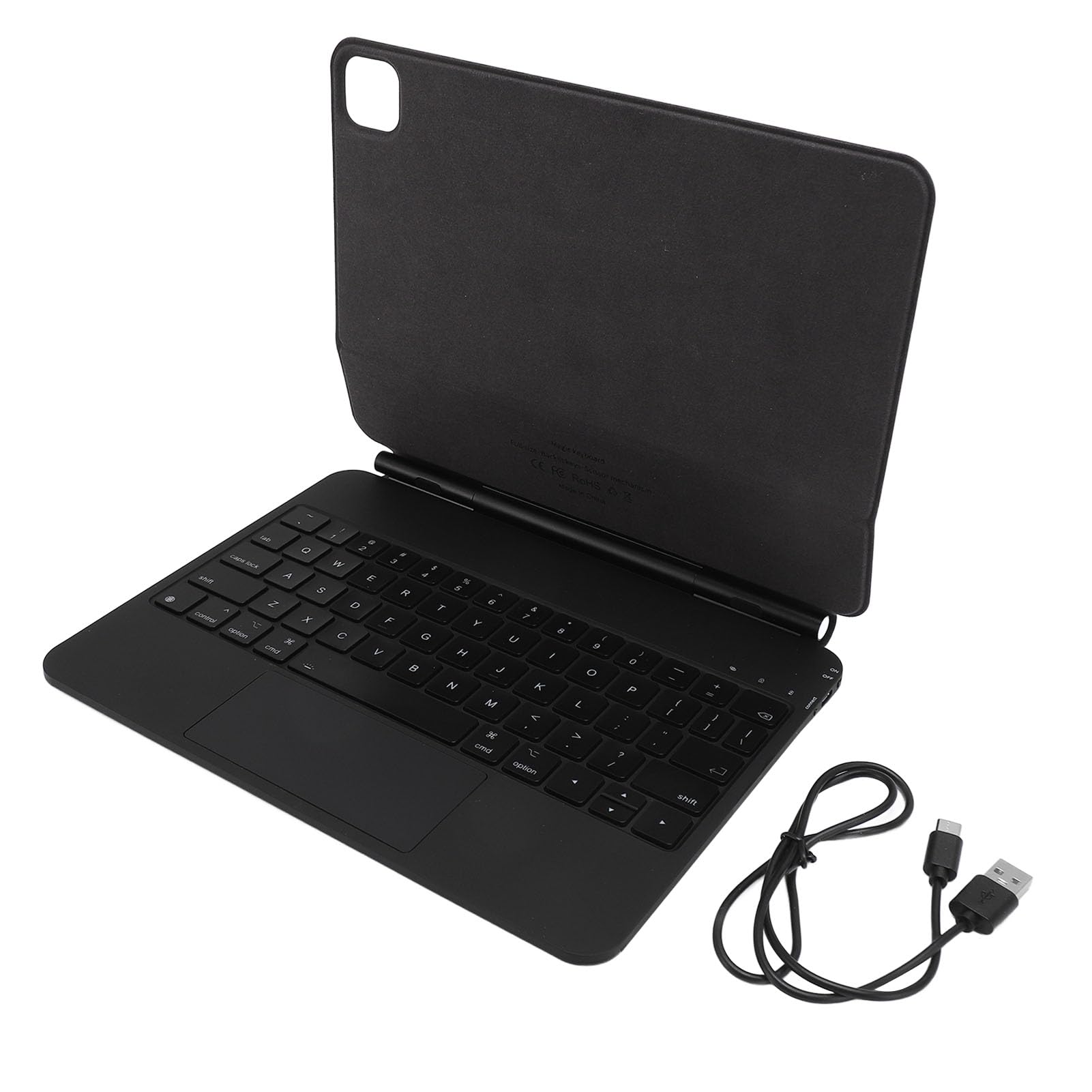 Jectse Cover Magnetica per Tastiera, Trackpad Multi Touch Supporto Galleggiante Regolabile Custodia Protettiva per Tastiera Cordless Compatibile per il 2020 (BLACK)