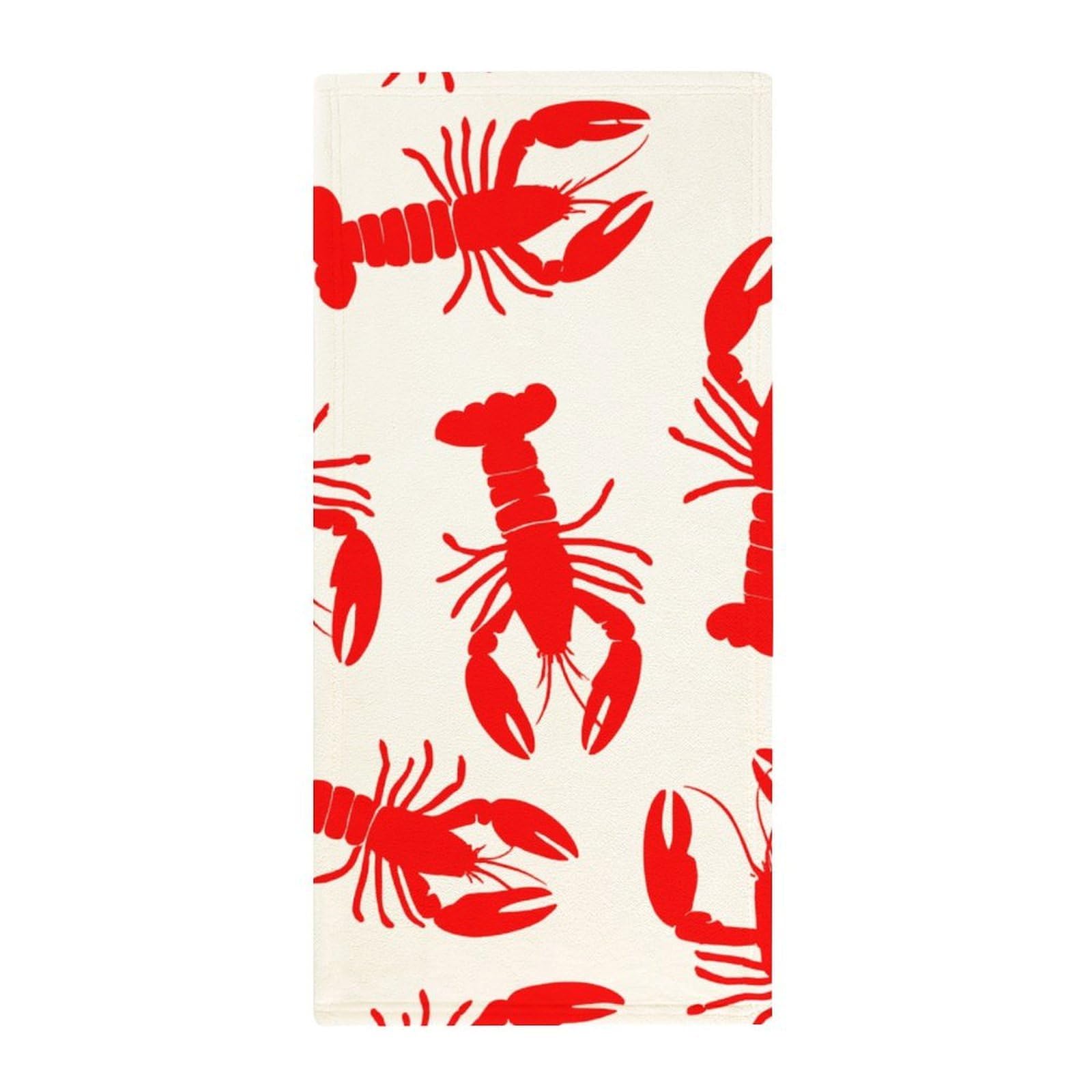 Anceky Ultra-Light Camp Towels, Lobster Red Quick-Dry Absorbent Towels for Travel, Gym & Fitness Routines