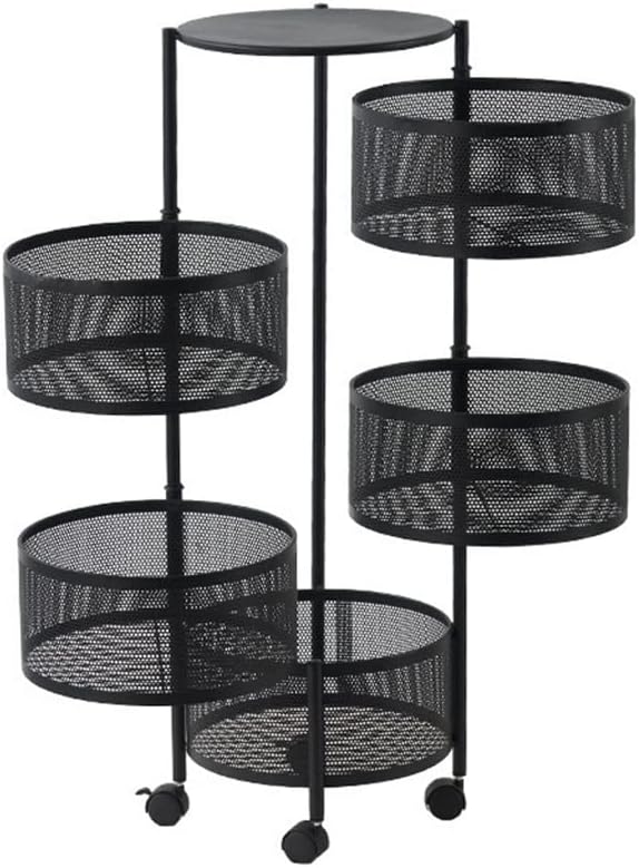 Kitchen Vegetable Rotating Shelf Floor Multi-Layer Round Household Basket Fruit and Storage Rack