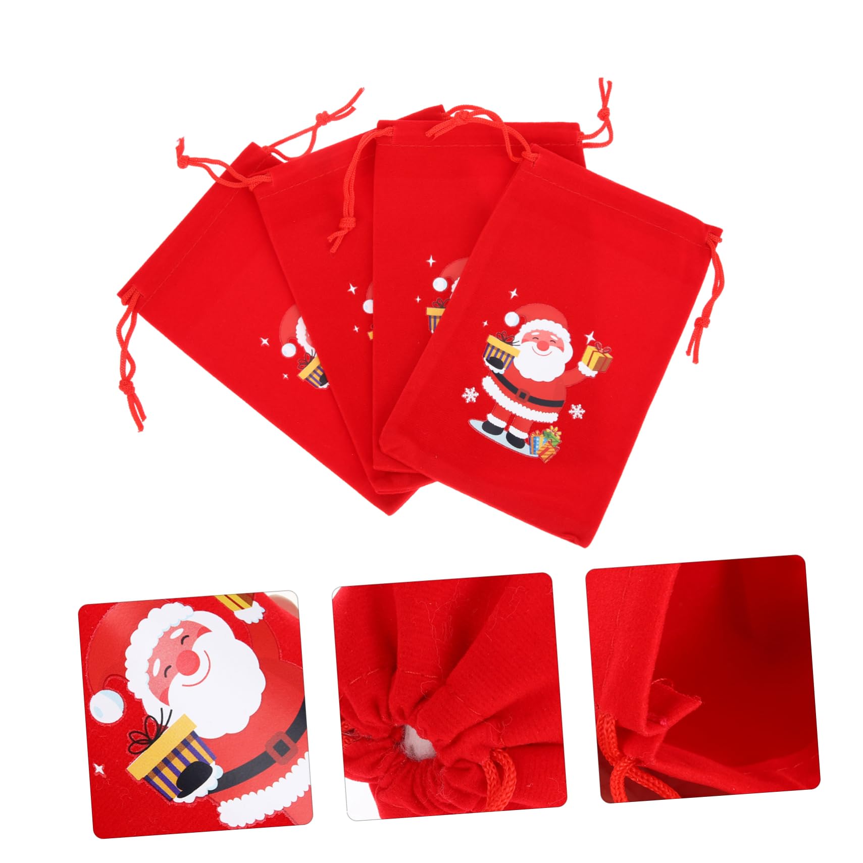 Didiseaon 30 Pezzi Sacchetto Di Con Coulisse Sacchetto Del Regalo Di Natale Di Immagazzinaggio Del Regalo Di Natale Con Coulisse Di Stoffa Con Coulisse