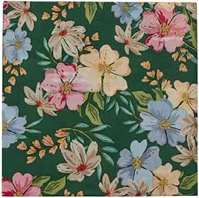 Yangzi - Guardanapo Decorado Verde Floral Luxo 20 Folhas 33cm - Tuut
