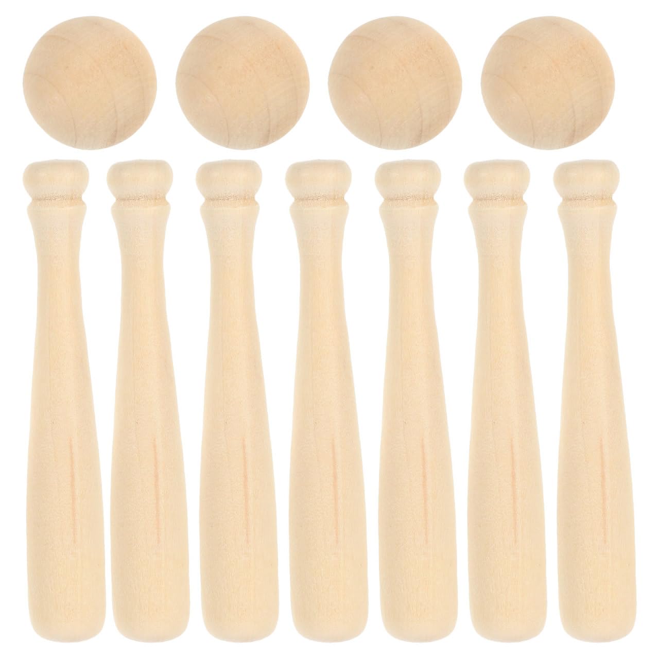 30 mini bates de béisbol de madera de 30piezas para manualidades y proyectos de bricolaje 8