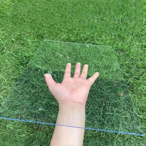 Moubhjd Polycarbonat Dachplatte,Transparente Acrylplatte,1mm Dick Transparent PC Platte,UV-beständig & Bruchsicher,Für Gewächshäuser,Frühbeet & Carport,Leicht zu Schneiden(Size:0.6×2m)
