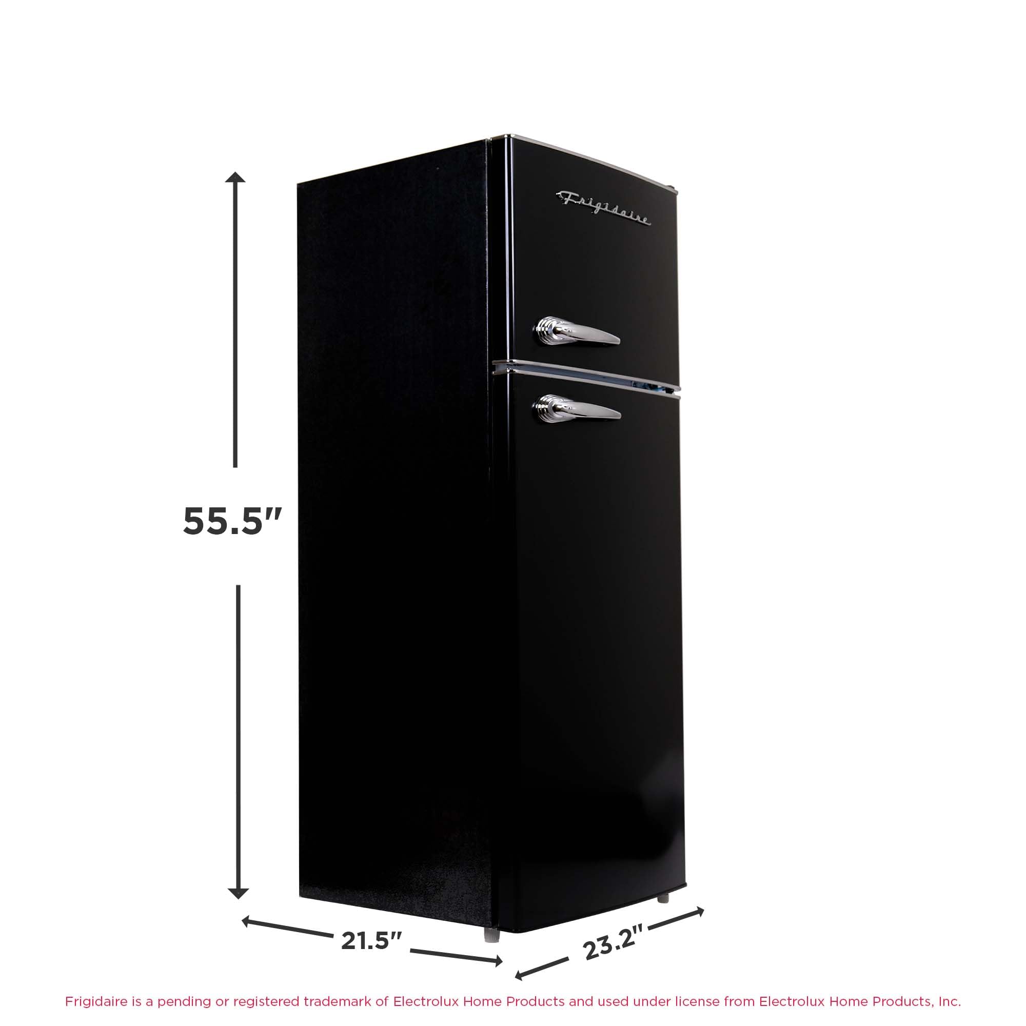 Frigidaire Efr786 Retro Apartment Size Refrigerator With Top Freezer - 2 Door Fridge With 7.5 Cu Ft Of Storage Capacity, Adjustable Spill-Proof Shelves, Door & Crisper Bins, Black on Fridge.com - View 5
