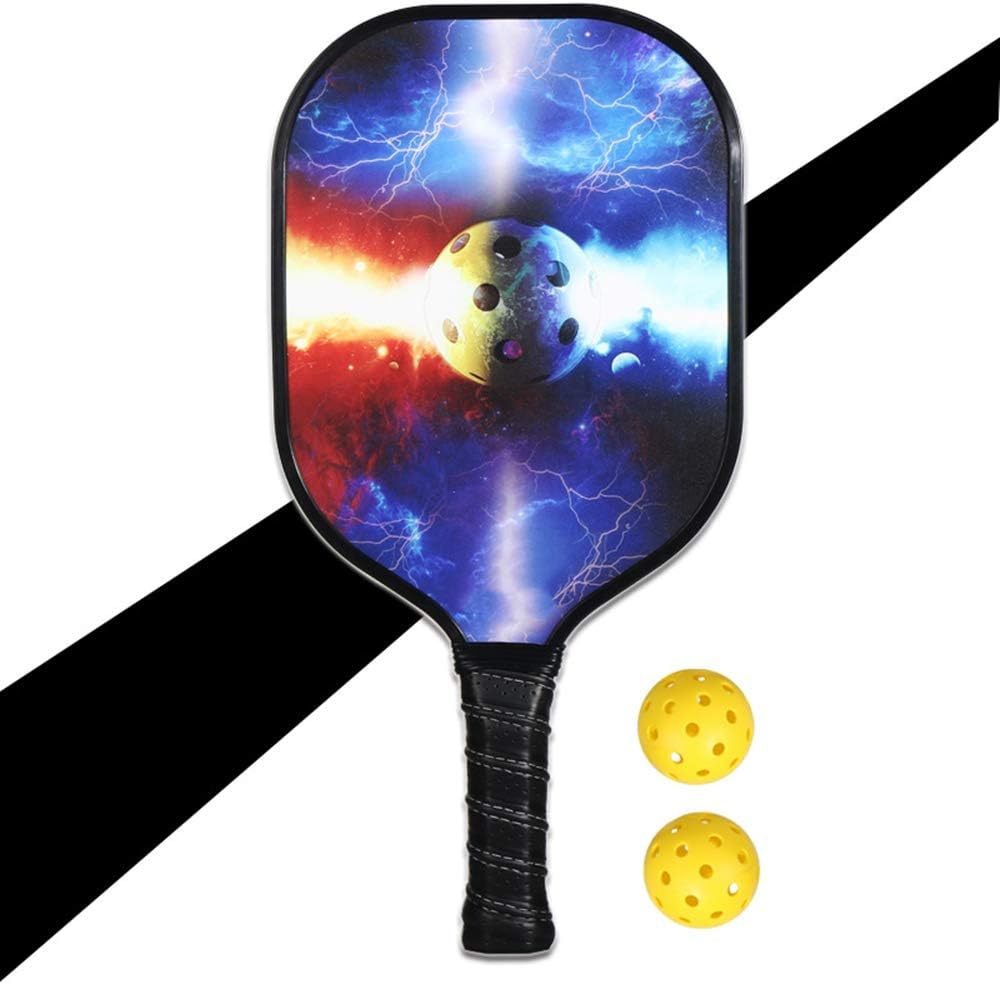 Graphite Racket 2-Piece Set Middle-Aged and Elderly Pickle Racket Honeycomb Aramid Core Carbon Fiber Surface Can Be Played Indoors Or Outdoors