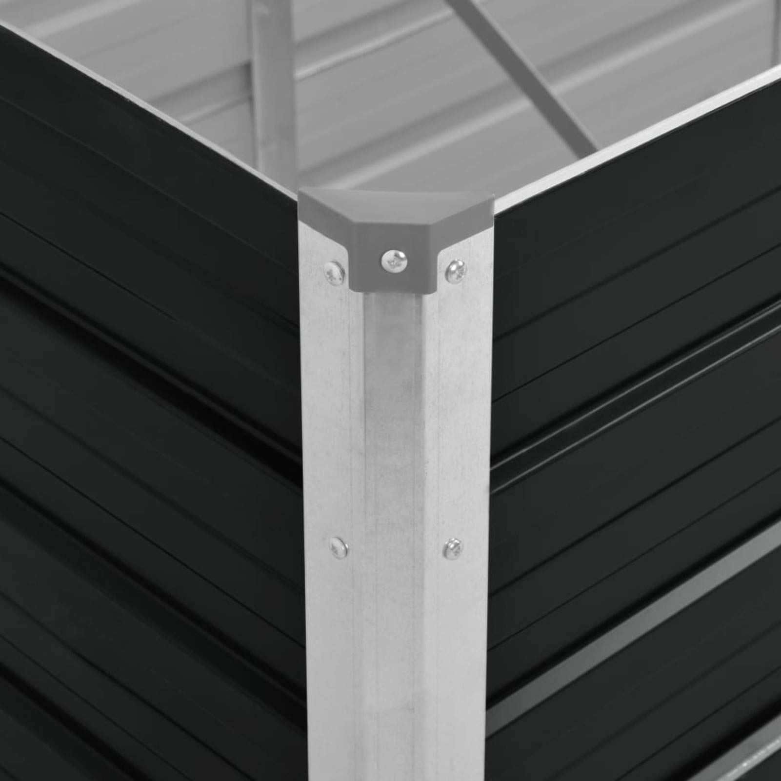 Arriate, Mesa De Cultivo, Huerto Domestico, Cultivo De Plantas Aromaticas, Arriate De Jardín, de Acero galvanizado Gris Antracita 320x80x77 cm