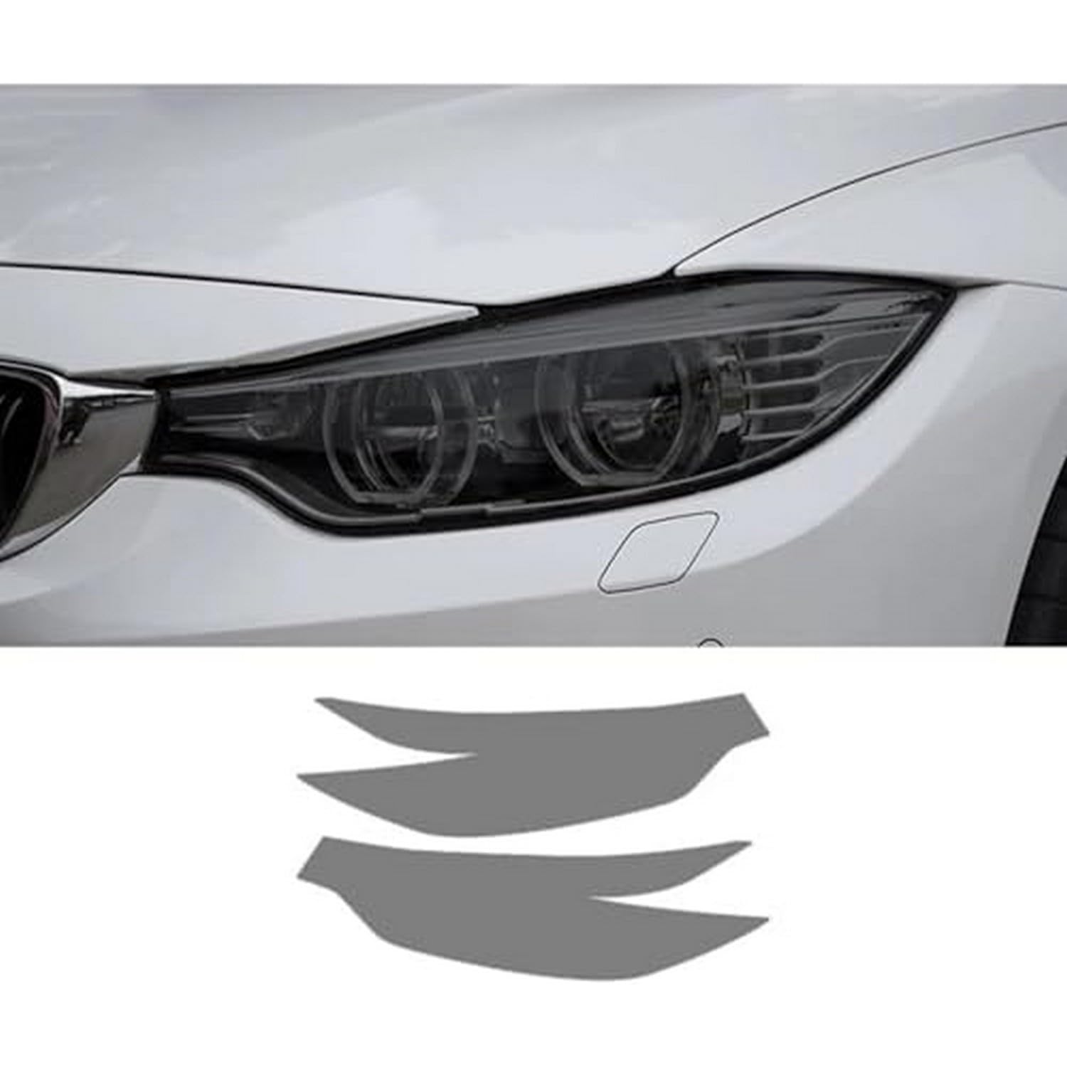 Film protection phare BMW M4 look noir fumé pour rouler sur circuit et autoroute