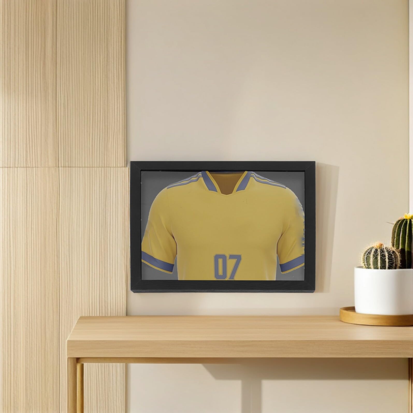 Vitrina para Marcos de Camisetas de Fútbol y Béisbol Estructura de Madera Robusta 14 X 18 Pulgadas para Exhibición en Clubes Deportivos