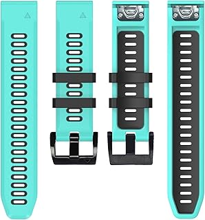 26 22MM Watchband Strap for Garmin Fenix 5 5X Plus 3 3 HR Fenix 6X 6 6S S60 MK1 Watch Quick Release Silicone Easyfit Wrist Band (Color : B, Size : 26mm Descent Mk1)