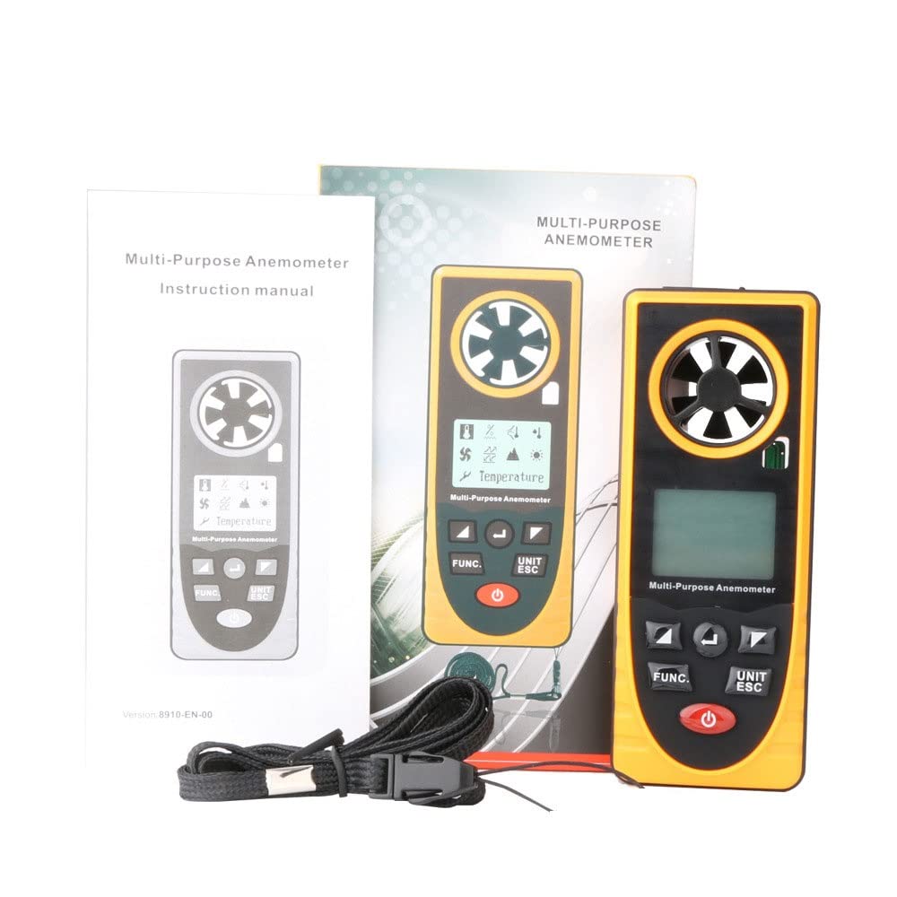 Medidor de velocidad de velocidad digital anemómetro for medidores de viento for medidores de flujo de aire for medir la velocidad de la temperatura del enfriamiento del viento, calibre del term