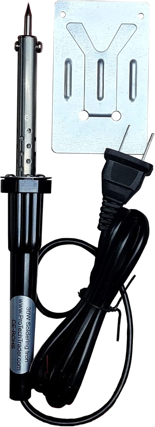 30W Soldering Iron, 120V Pencil with Replaceable Conical Tip Circuit Repair
