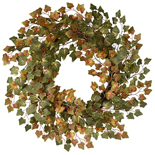 National Tree Company Artificial Autumn Wreath, Decorated with Ivy, Autumn Collection, 24 in