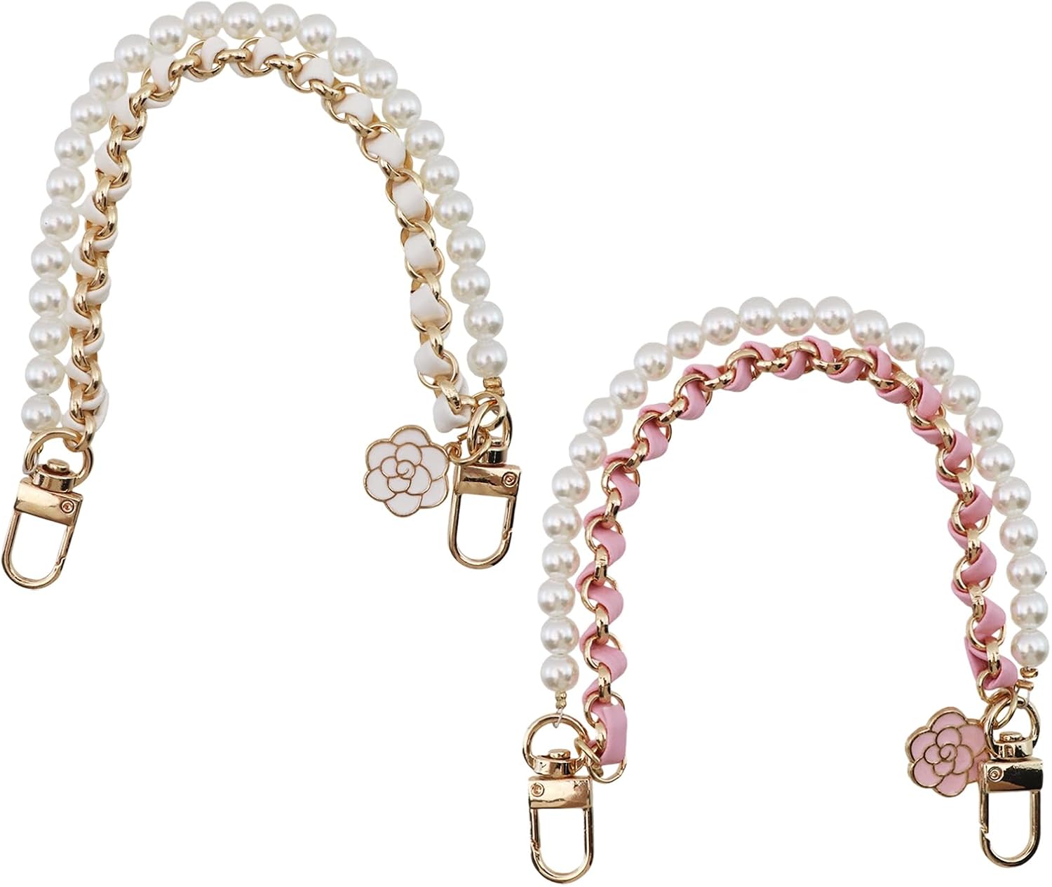 9" Length Faux Pearl Beads Chain, Handbag Pearl Handle Chain Strap