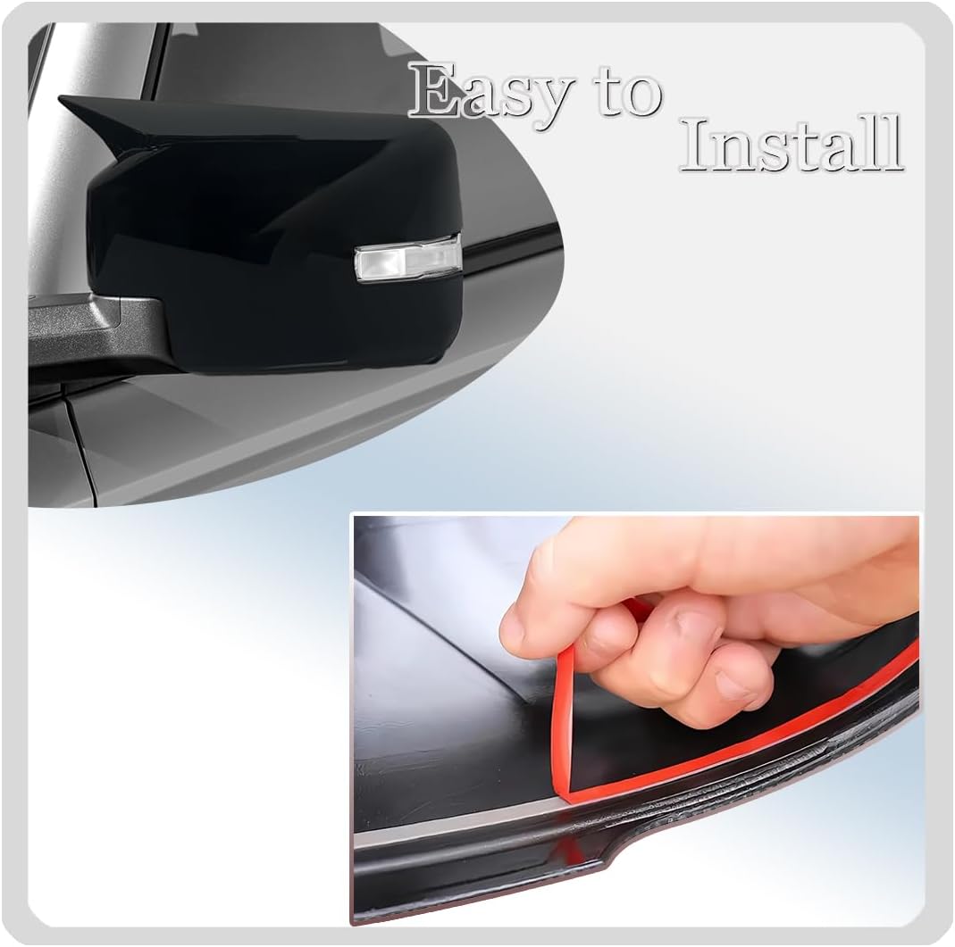 Side Mirror Cover,for Ford Bronco 2020-2025，Turn Signal housing Cover Sets car Accessories -Bright Black（with Turn Signal Cutout）