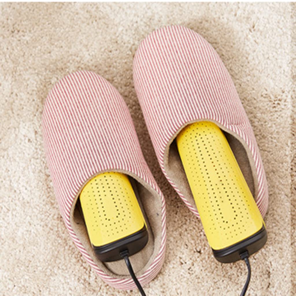 Asciuga Piedi Scaldascarpe Asciugatrice Riscaldamento Dual Core,Scalda Scarpe Elettrico Essiccatore Portatile per Viaggi Domestici Invernali(Giallo)