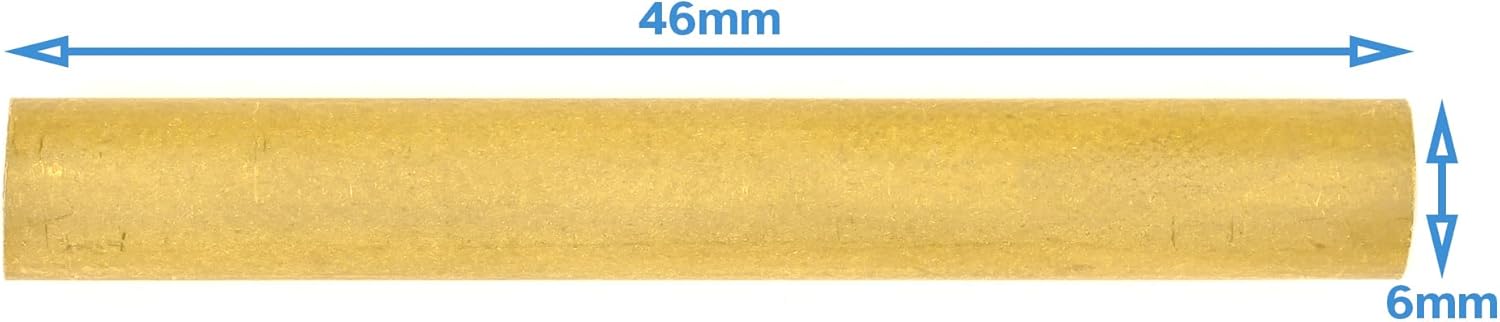 Butterfly Shaped 46mm x 6mm (1/4") Diameter Brass Mosaic Pin for Knife Handles - Knife Making Supply Decorative Tube Round Craft Handmade Custom EDC Securing Rivets Fastener Decorating Studs
