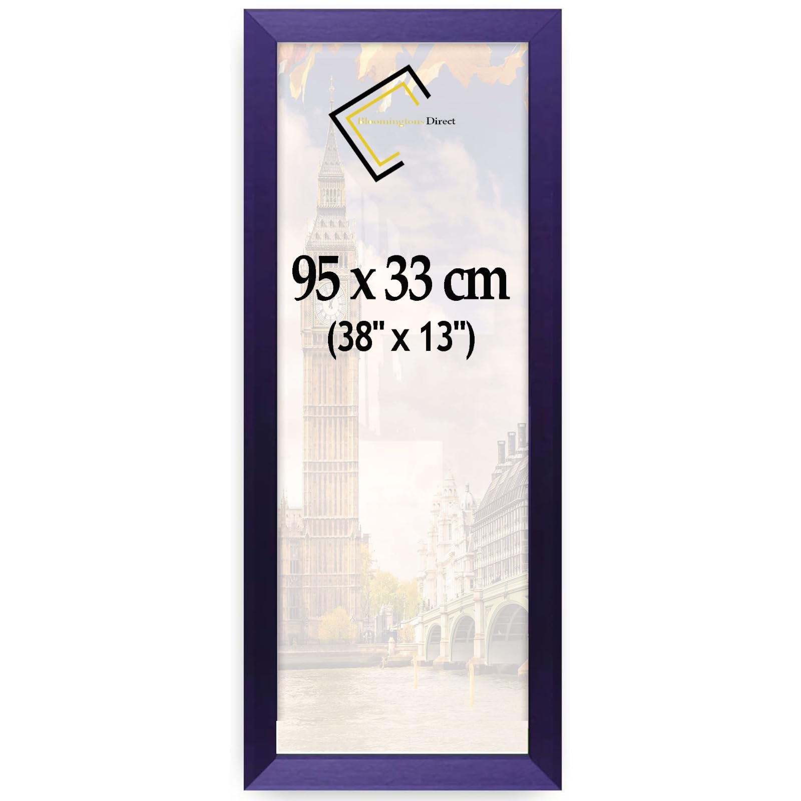 Bloomingtons Direct 95x33cm Photo Frame - 95x33cm Panoramic Frames Without Mount, Safe Perspex Front & Wall Mounting - Large Picture 38" x 13" Frame, Collage Frame