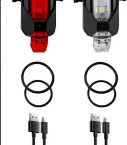 Miniatura 2 de 2 Unidades USB recargable LED bicicleta faro bicicleta delantera trasera luz de ciclismo