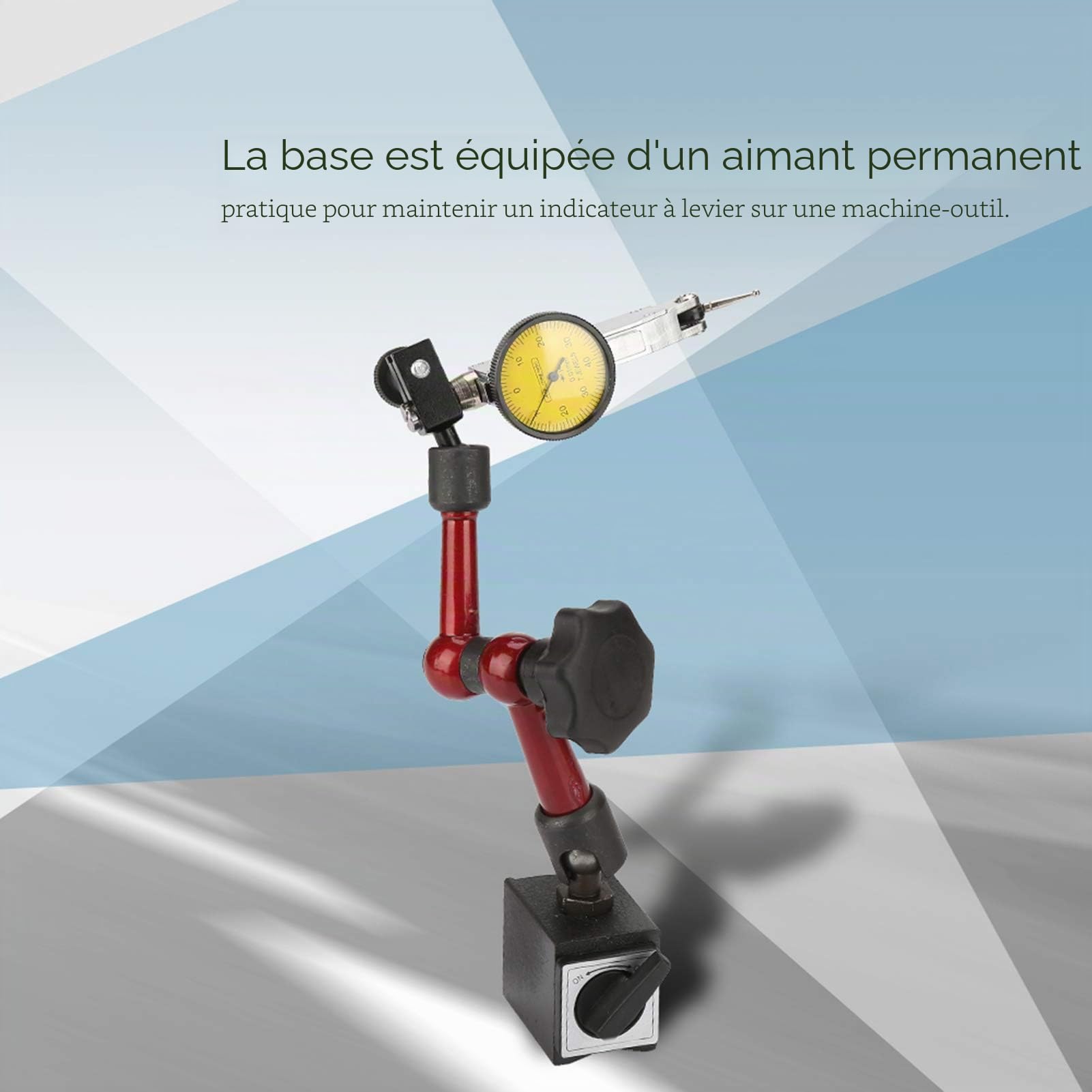 comparateur de précision comparateur de précision mecanique Support De Mesure 0-0,8 Mm, magnetique indicateur a cadran de Cadran et Ensembles de Pointage de Précision Jauge