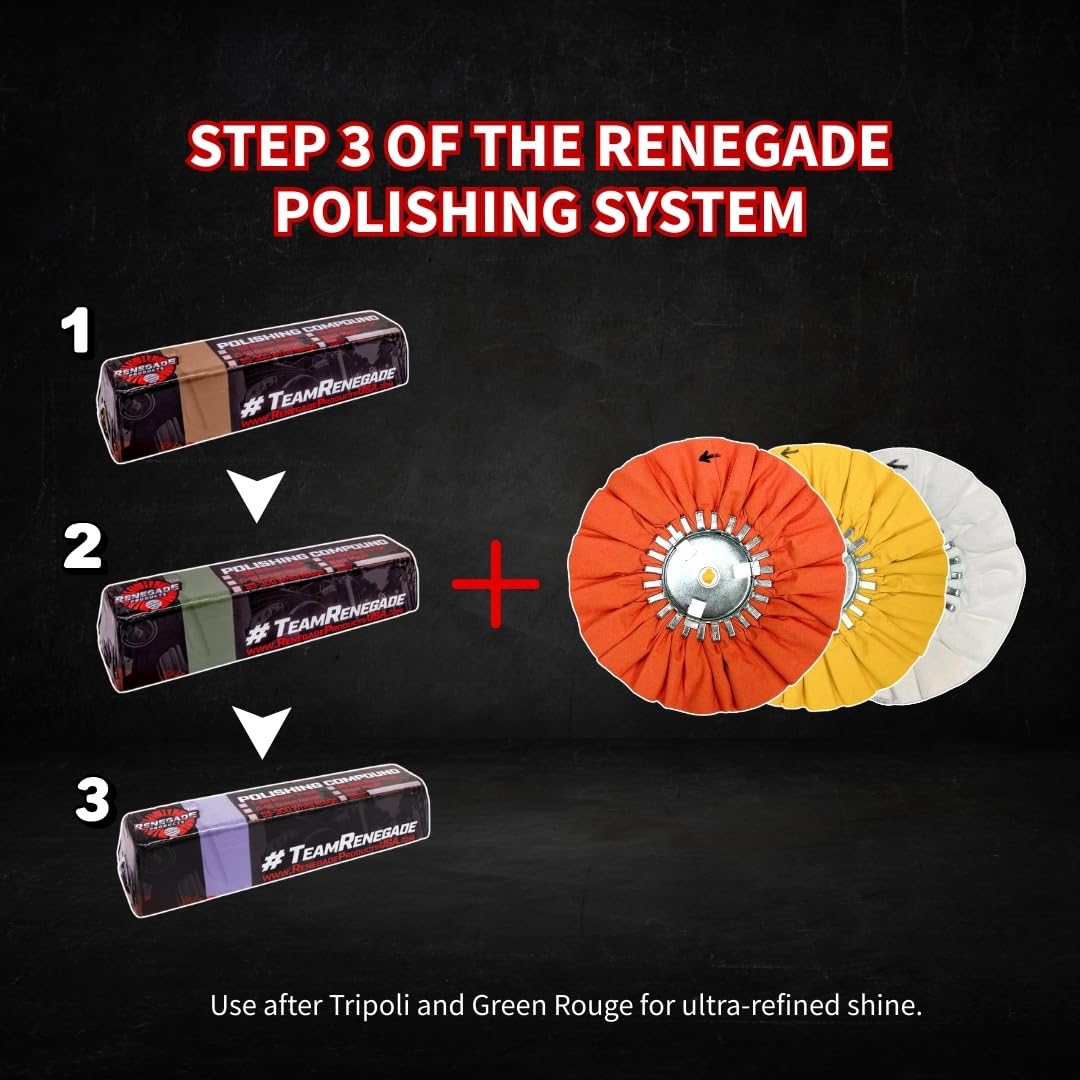 Renegade Products Premium Metal Polishing Compound Bars for High Speed Polishing On a Right Angle Grinder or Table Top Buffer (Purple)