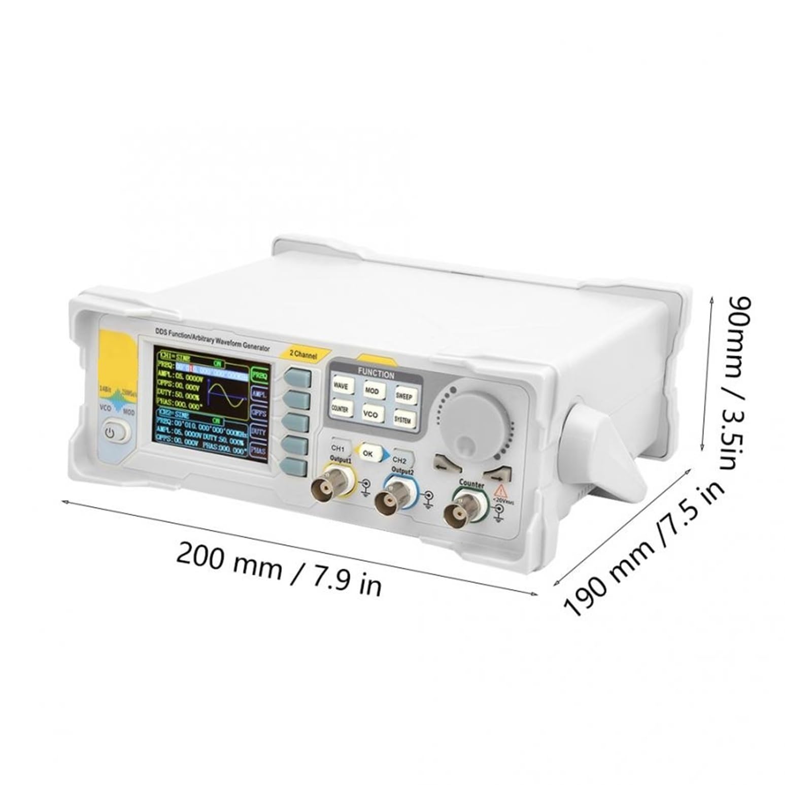 Generador de señal DDS Dual-Ch 0,01-100MHz Pulso de Forma de Onda arbitraria, Herramientas de osciloscopios