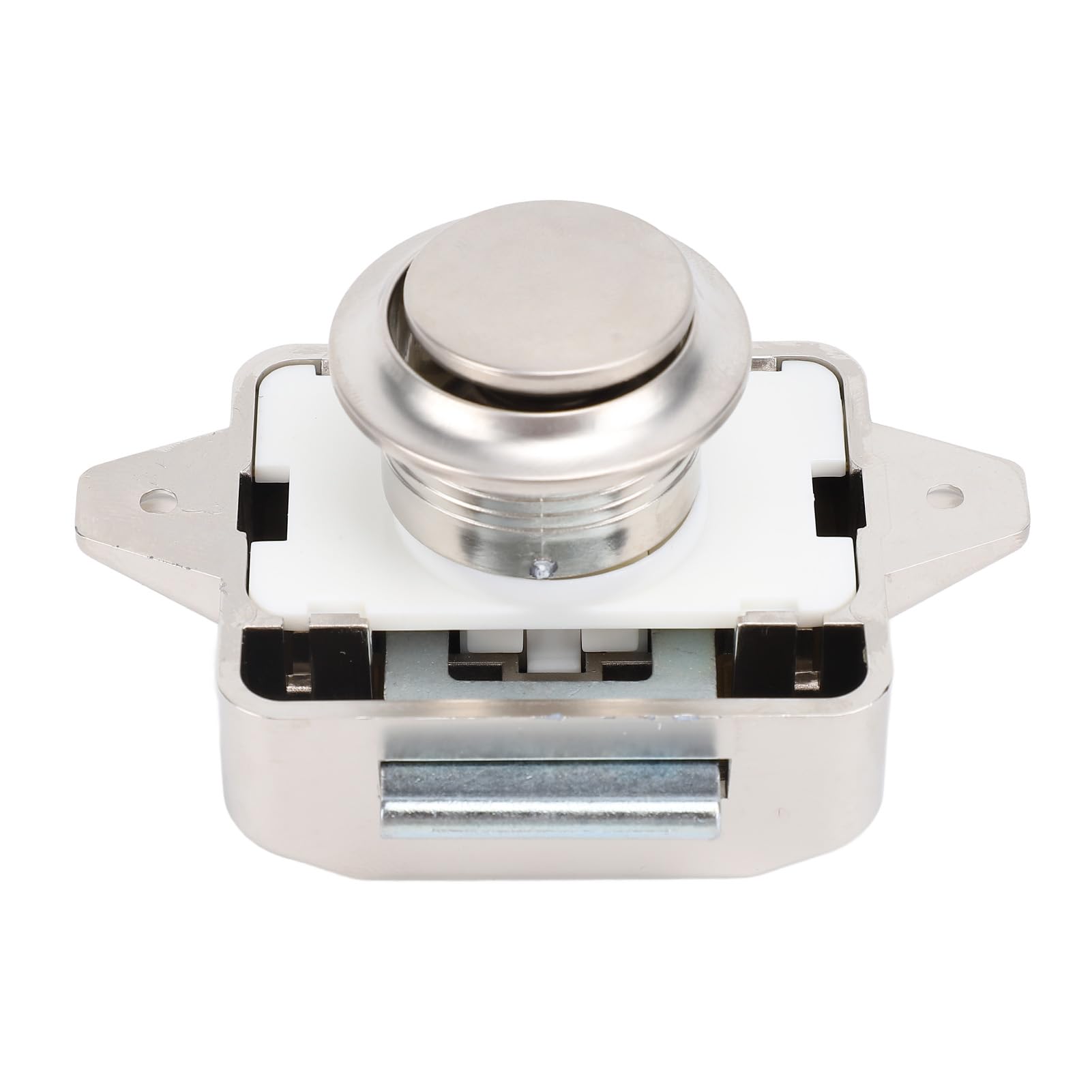 Vvikizy Cabinet Push Button Latch Stylish Keyless Lock for RV Yacht Motorhome | Easy Installation for Various Vehicles (Pearl Ni Color)