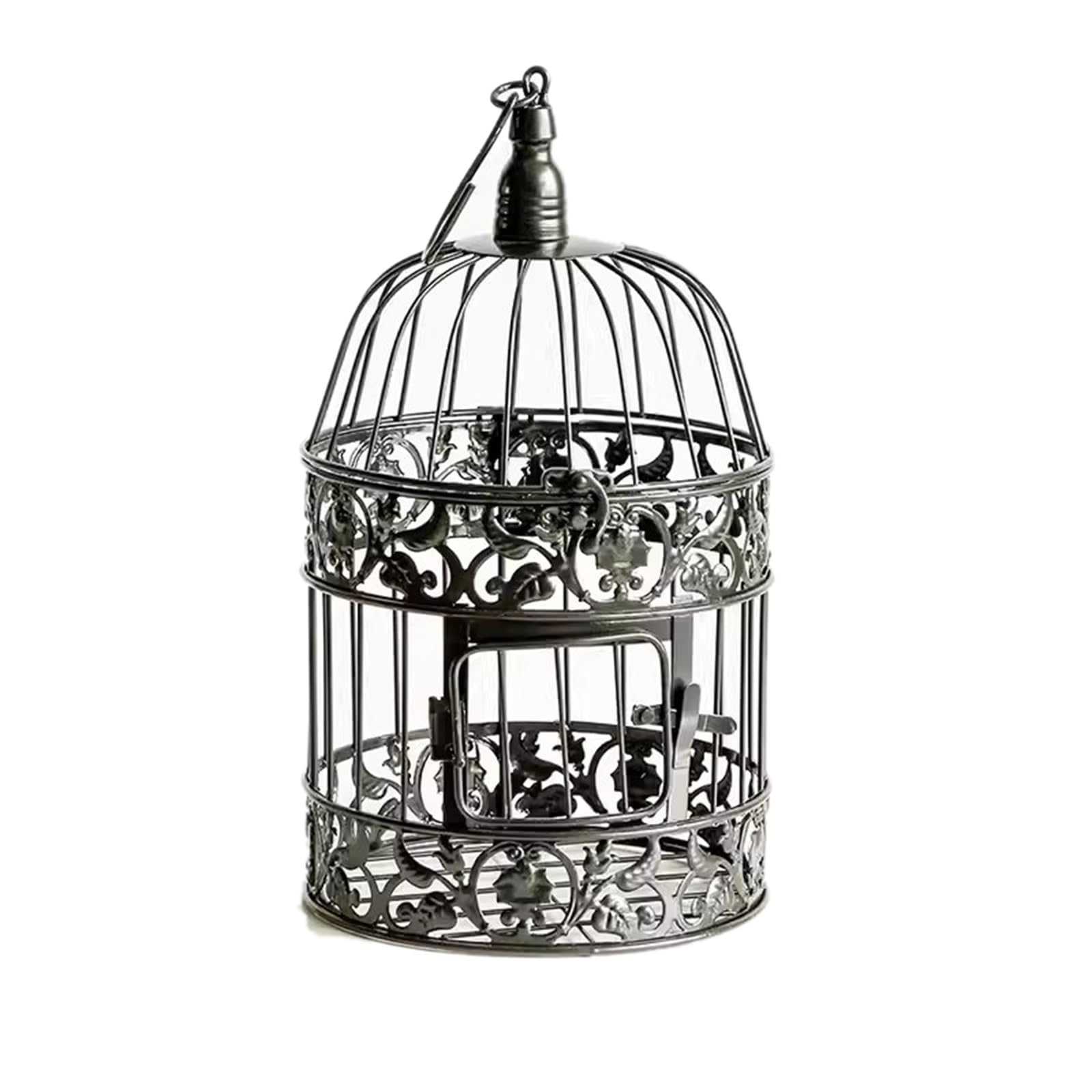 Bird Cage Fashion Wedding Birdcage Iron Home Decoration Square Bird Cage Custom Decorative Cage Black White Flight Cage (Size : Small)