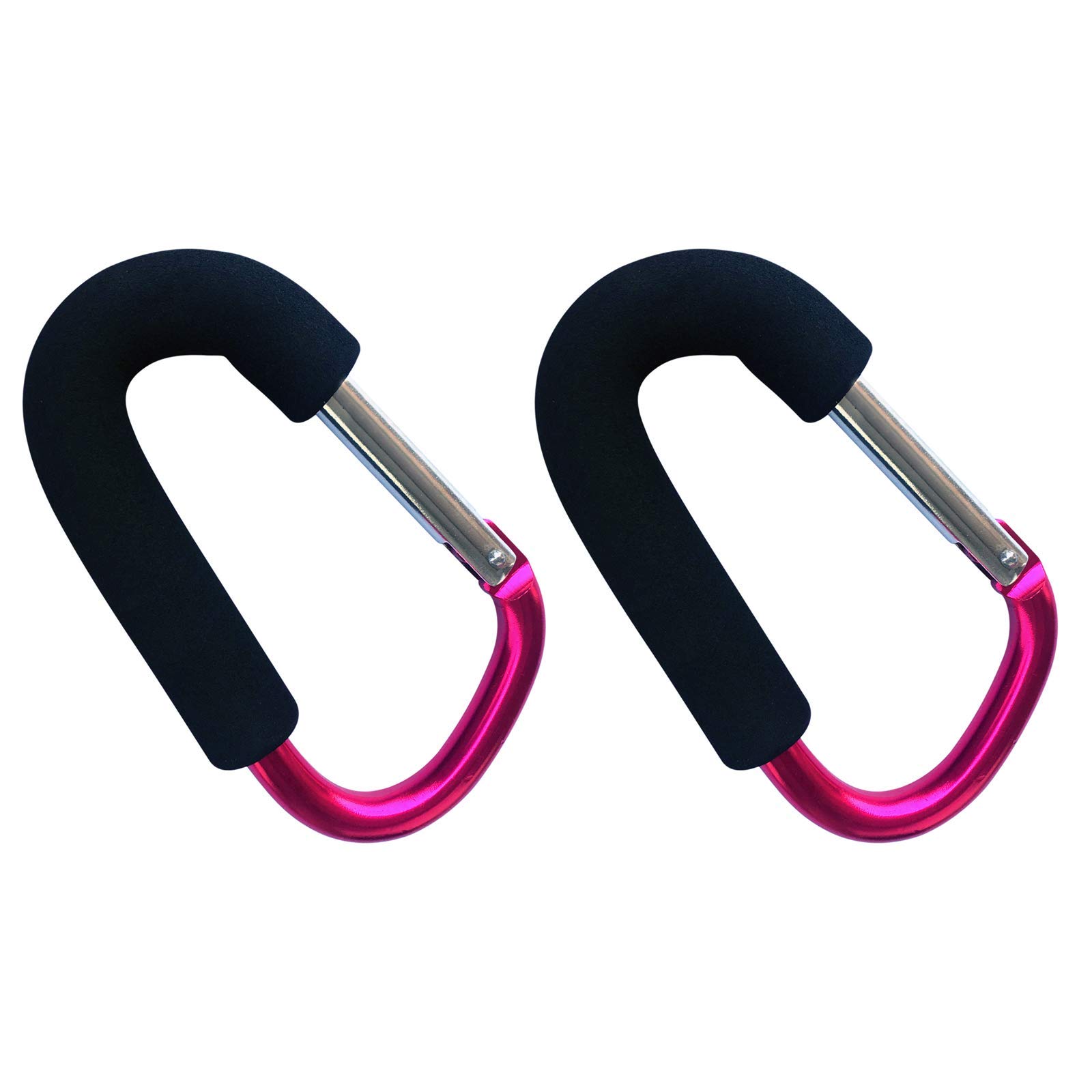 Universal Clip for a Pushchair, Buggy or Pram [Pink, Pack of 2]