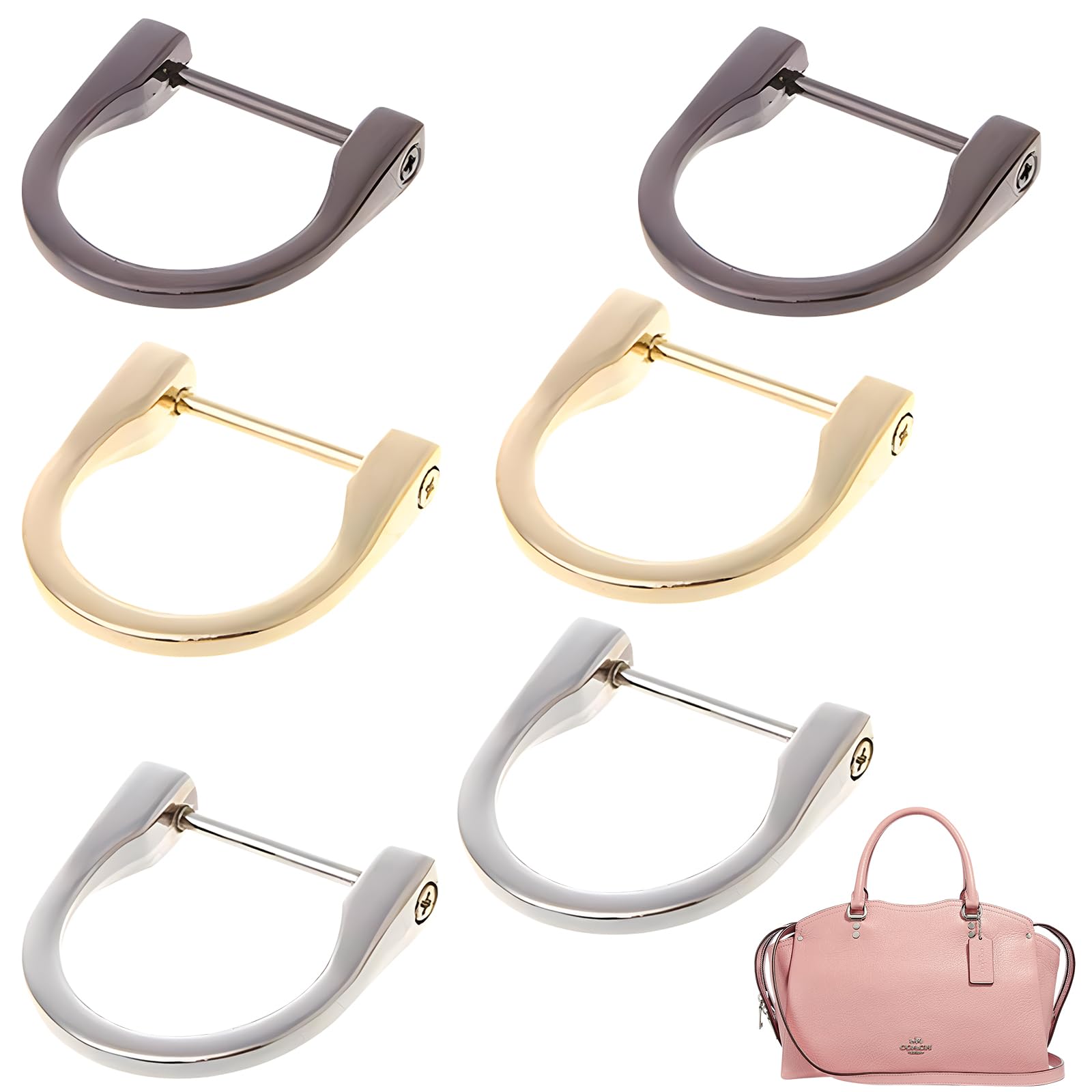 Anello Borsa Giapponese 10 Anelli A D In Metallo Con Vite Nero - Main Image