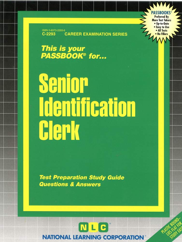 Senior Identification Clerk: Passbooks Study Guide