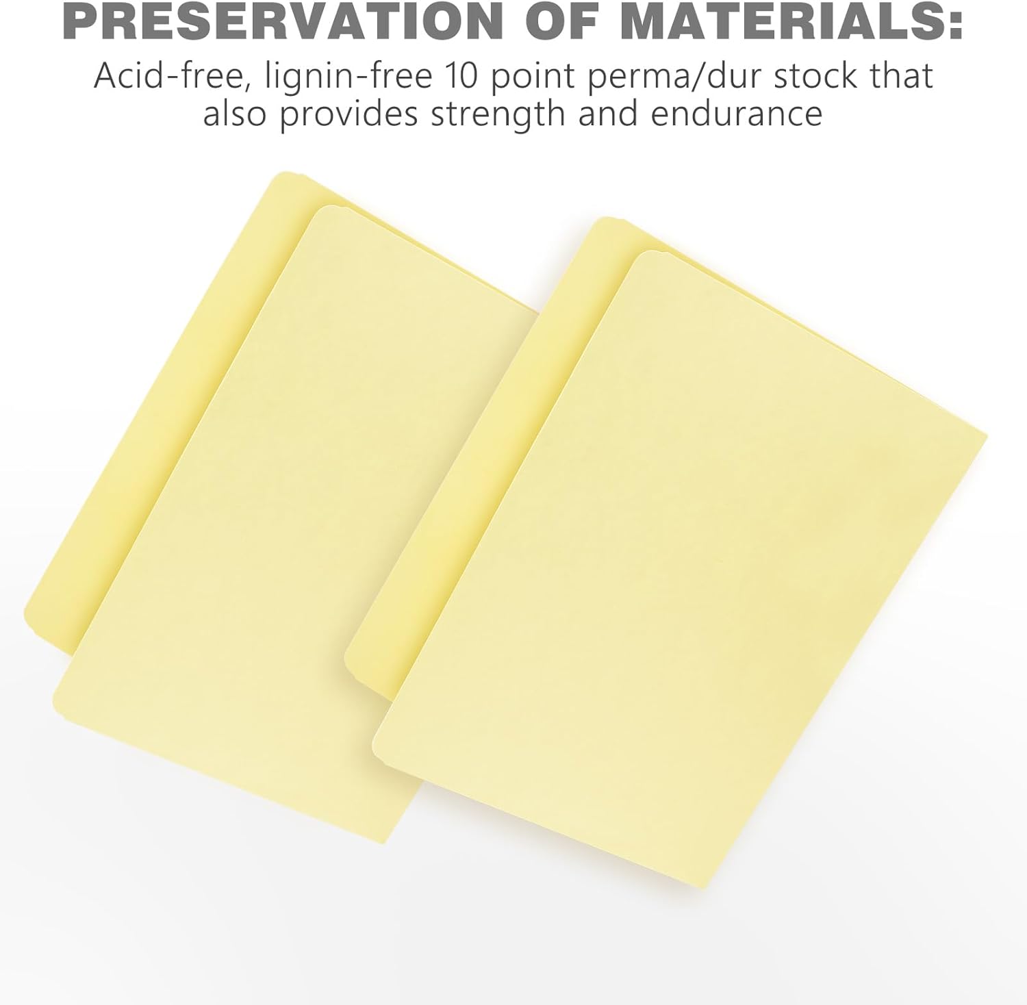 Lineco Archival Letter Size File Folders. Organize Important Documents, Prints, Photos. 9.5" x 11.75" with Full Cut Tab, Acid-Free, Lignin-Free Light Tan 10 Pt. Perma/Dur Folder Stock. Pack of 100