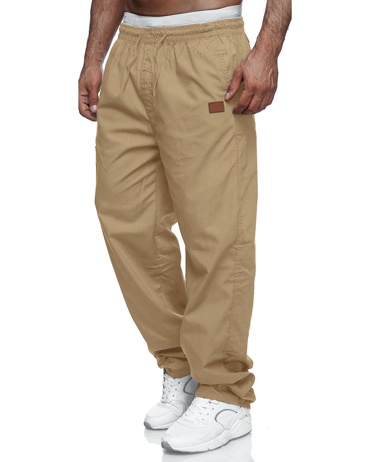 Mens Casual Jogger Pants Cargo Pants Drawstring Sweatpants