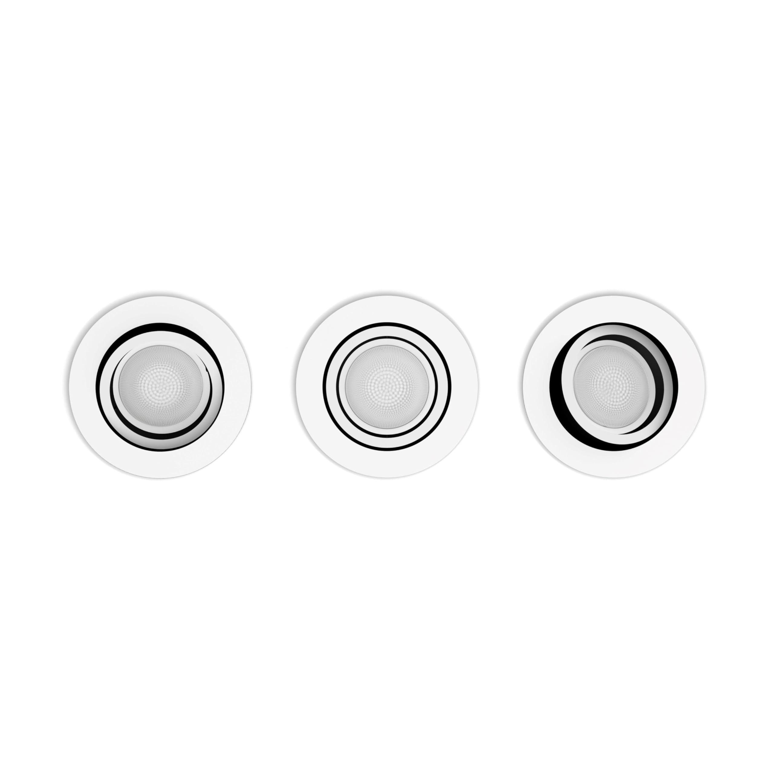 Philips Hue White Ambiance, Milliskin spots encastrés blancs 3x5W, compatible Bluetooth, fonctionne avec Alexa, Google Assistant et Apple Homekit