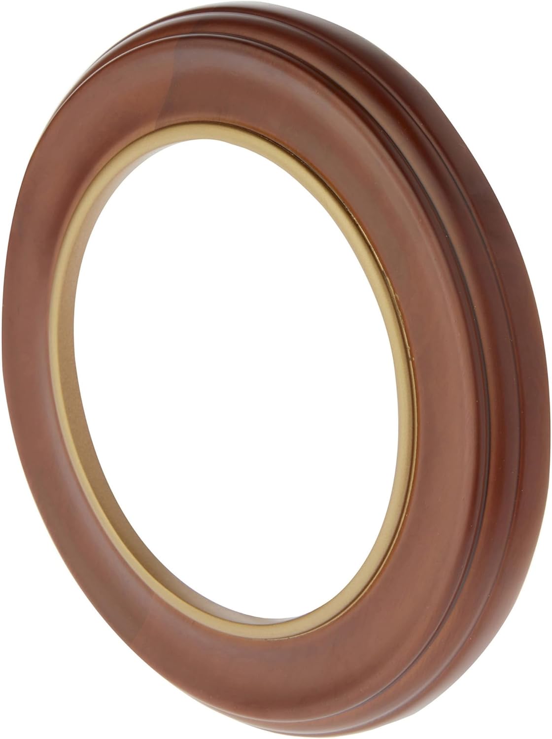 Bard's Walnut Wall Mountable Plate Frame with Gold Strip, 9.25" H x 9.25" W x 0.875" D (For 6.5" - 7.5" Plates)