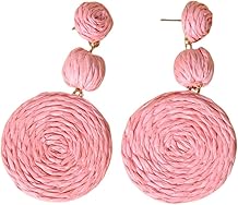 Bohemiya toxunmuş dəyirmi Lafite &ccedil;imərlik tətil sırğaları, g&uuml;ndəlik moda sırğalar bəzəyi, qadın moda aksesuarları