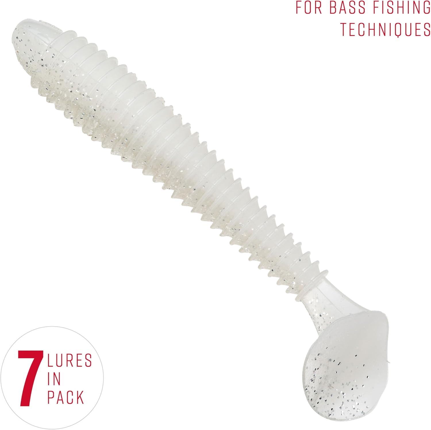 Strike King Rage Swimmer Paddle Tail Swim Bait, Pearl Flash, 7-Pack, photo 3 of 6