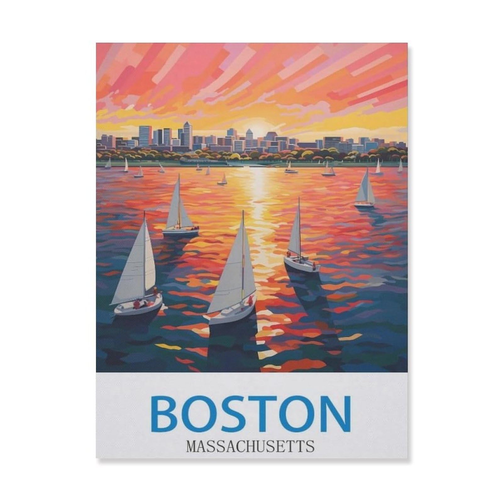 Boston Massachusetts，Tin Sign Metal Tin Sign/Metal Plaque Tin Sign Metal Sign(15x30cm）6x12 inch-EG25