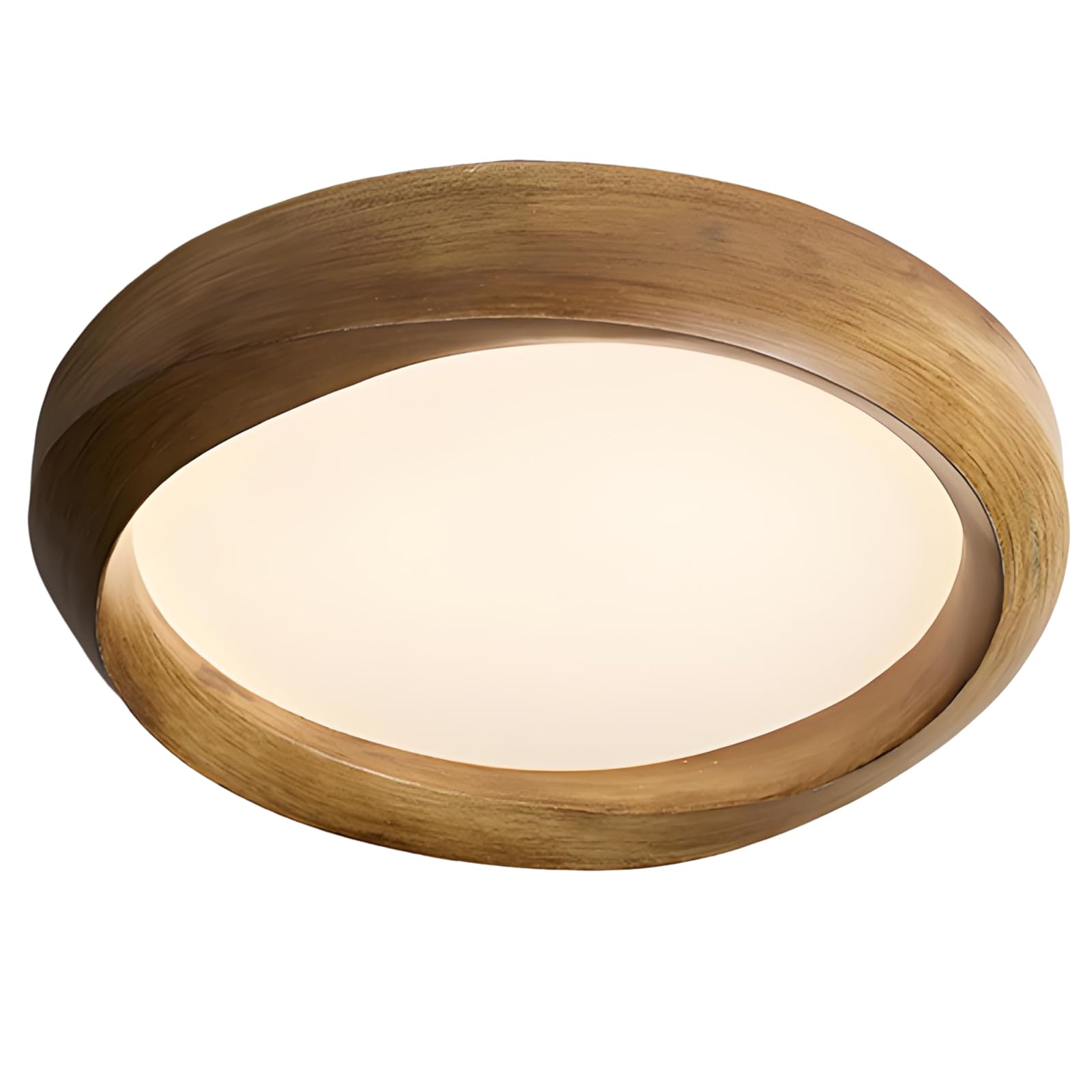 YNVIOZM Mid-Century Flush Mount LED Ceiling Light Vintage Minimalism Round Low-Profile Ceiling Lamp 3-in-1 Color Temperature Modern Lighting Fixtures for Bedroom Living Room Laundry Room Hallway